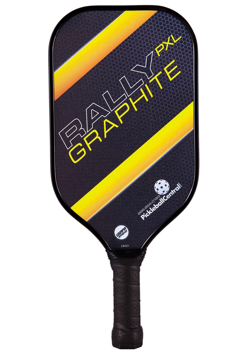PickleballCentral Rally PXL Graphite Pickleball Paddle (Yellow) XL Elongated Power & Reach Shape | Standard Grip | Polymer Honeycomb Core and Graphite Face - Image 1